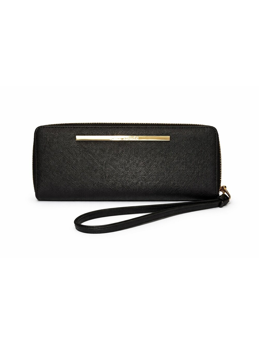 Steve Madden Zip Around Wallet with a gold-tone bar...